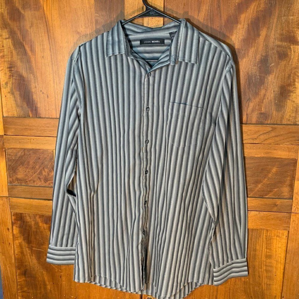 John Henry Button down long sleeve large